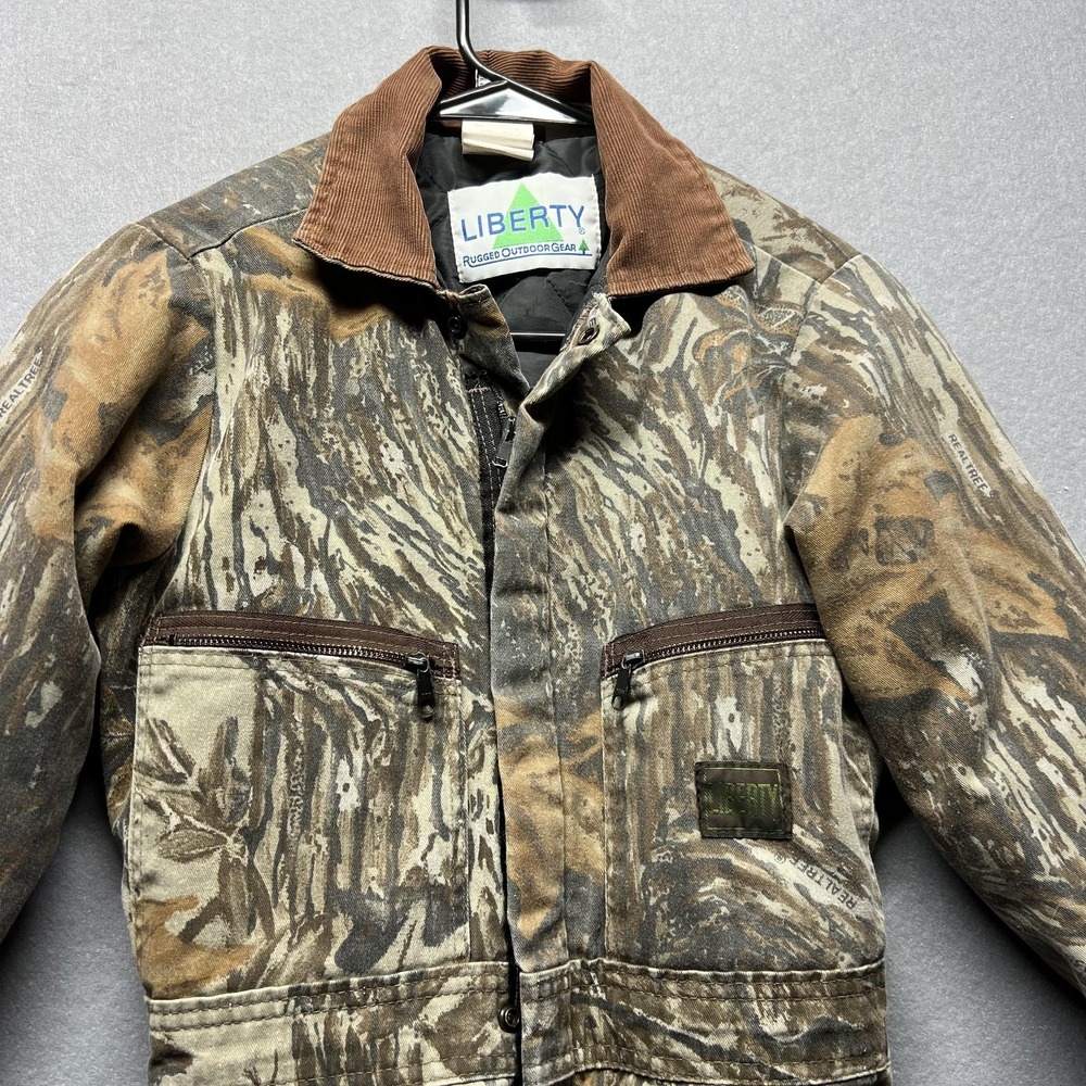 VTG Liberty Hunting Coveralls Youth 10 Regular Brown Realtree Camo Insulated USA - Picture 2 of 14